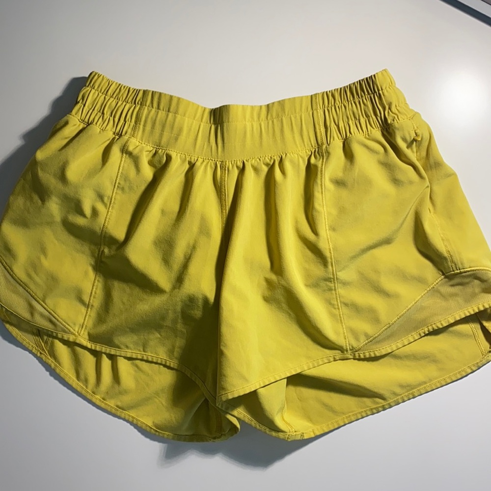 Lululemon mustard yellow hottie hot shorts